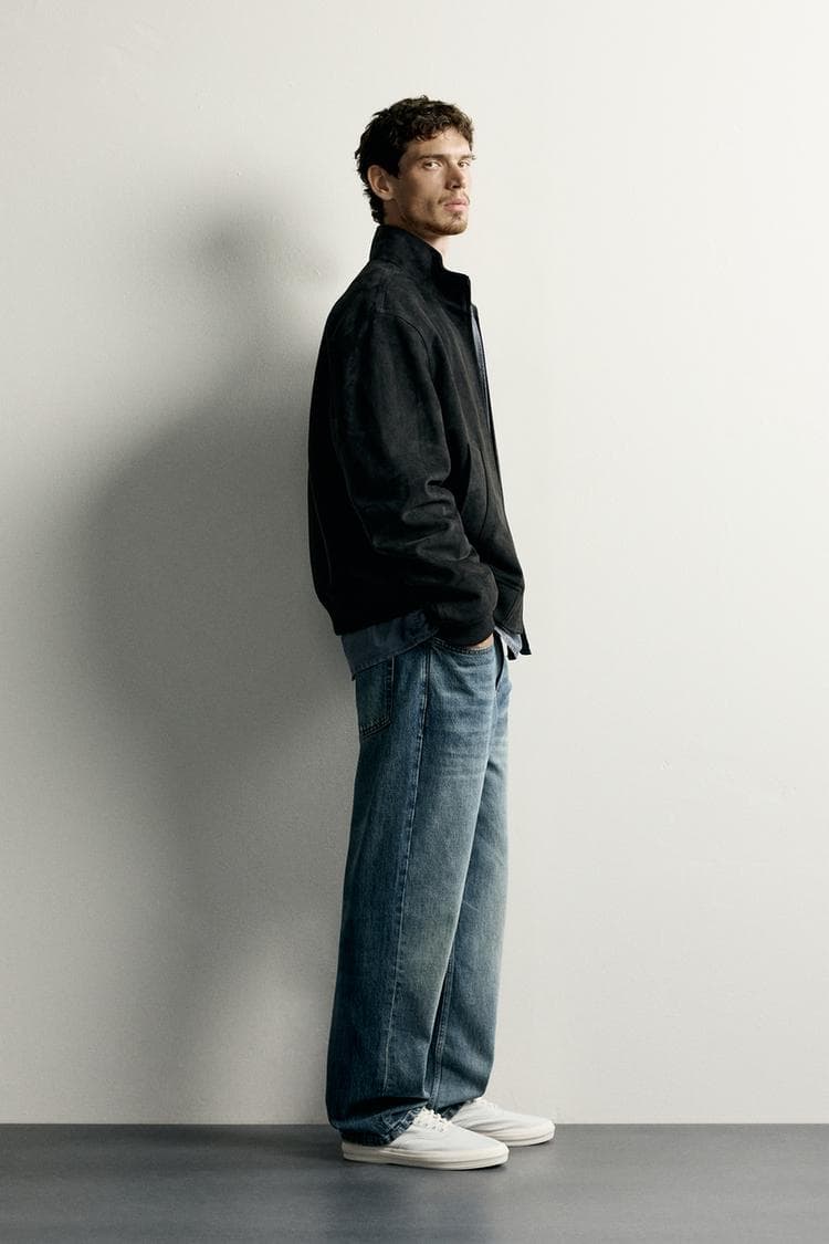 REGULAR FIT FAUX SUEDE JACKET — view 10