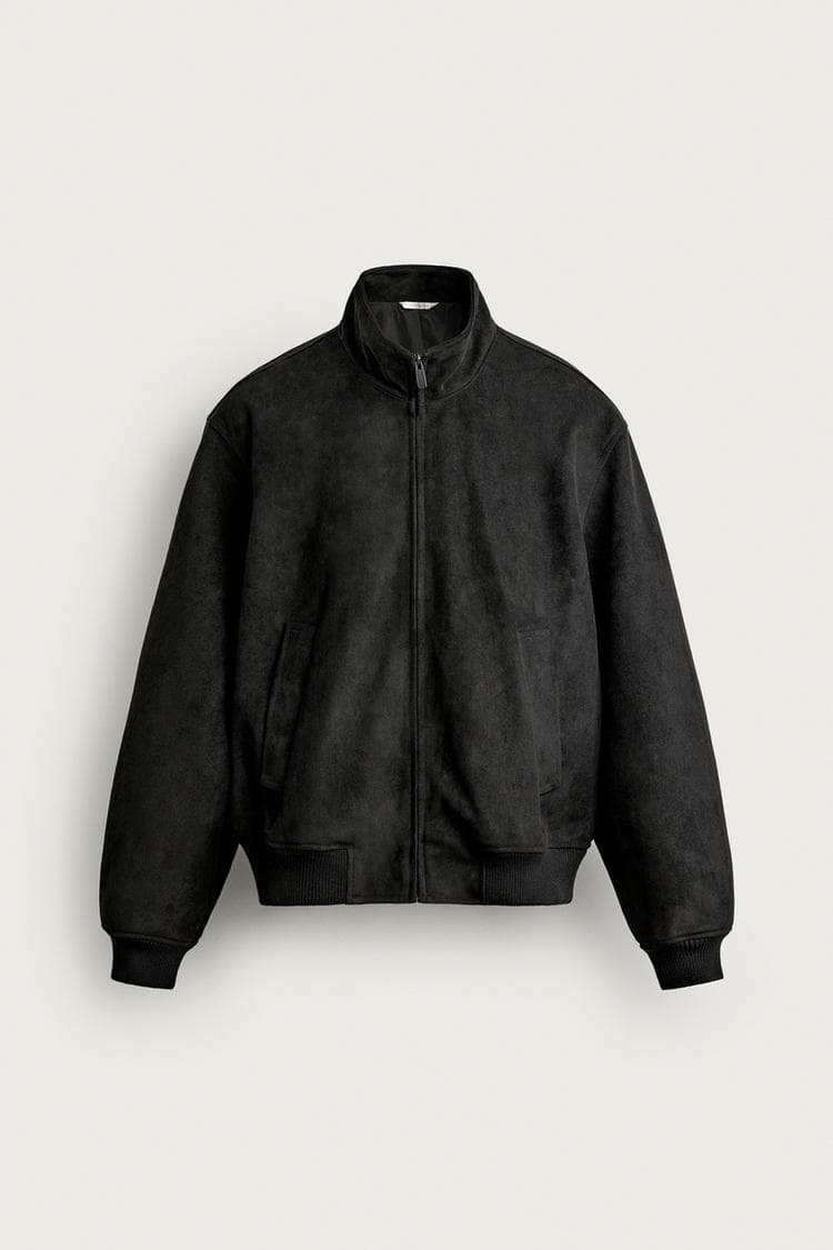 REGULAR FIT FAUX SUEDE JACKET — view 11