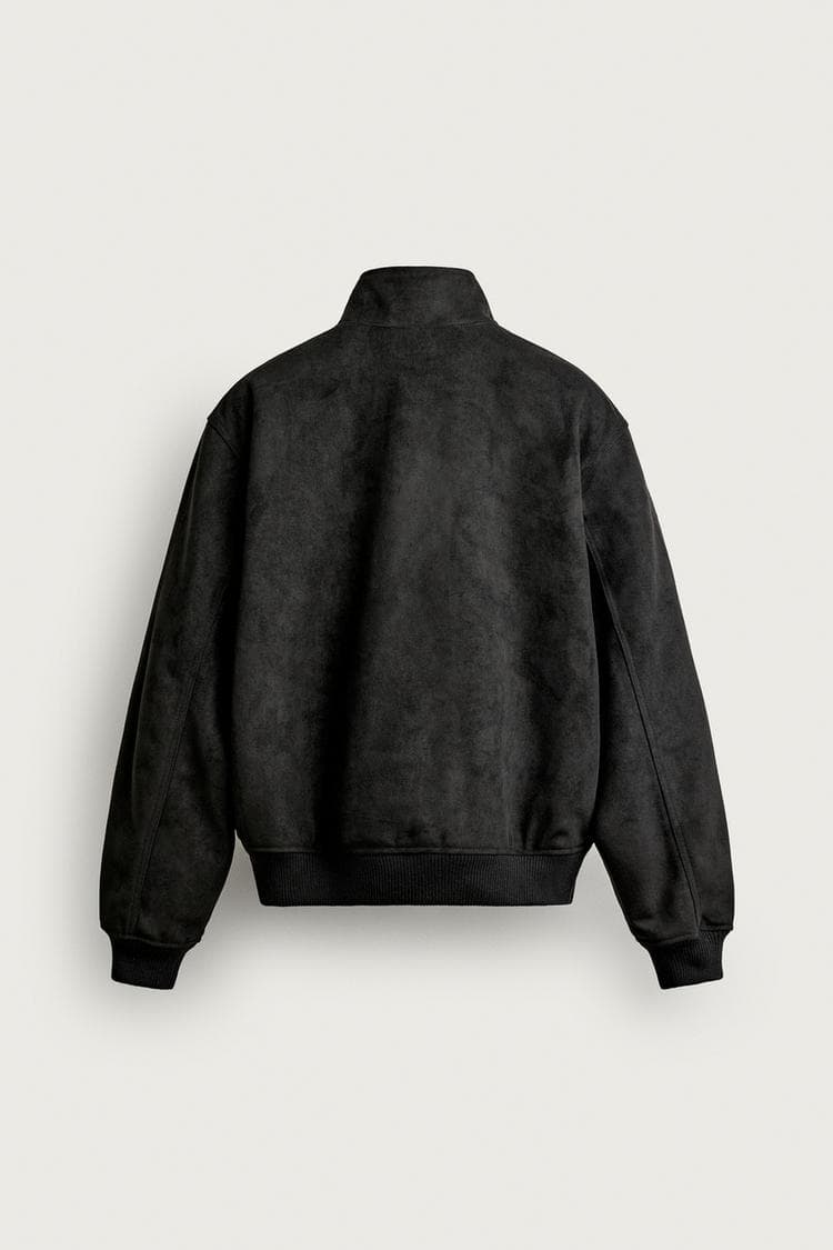 REGULAR FIT FAUX SUEDE JACKET — view 12