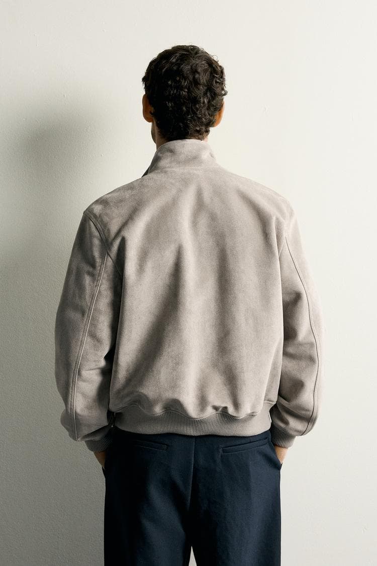 REGULAR FIT FAUX SUEDE JACKET — view 14