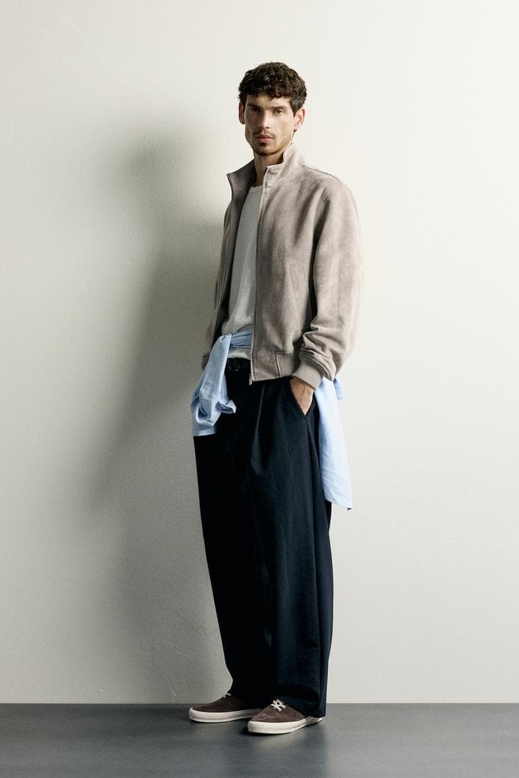 REGULAR FIT FAUX SUEDE JACKET — view 15