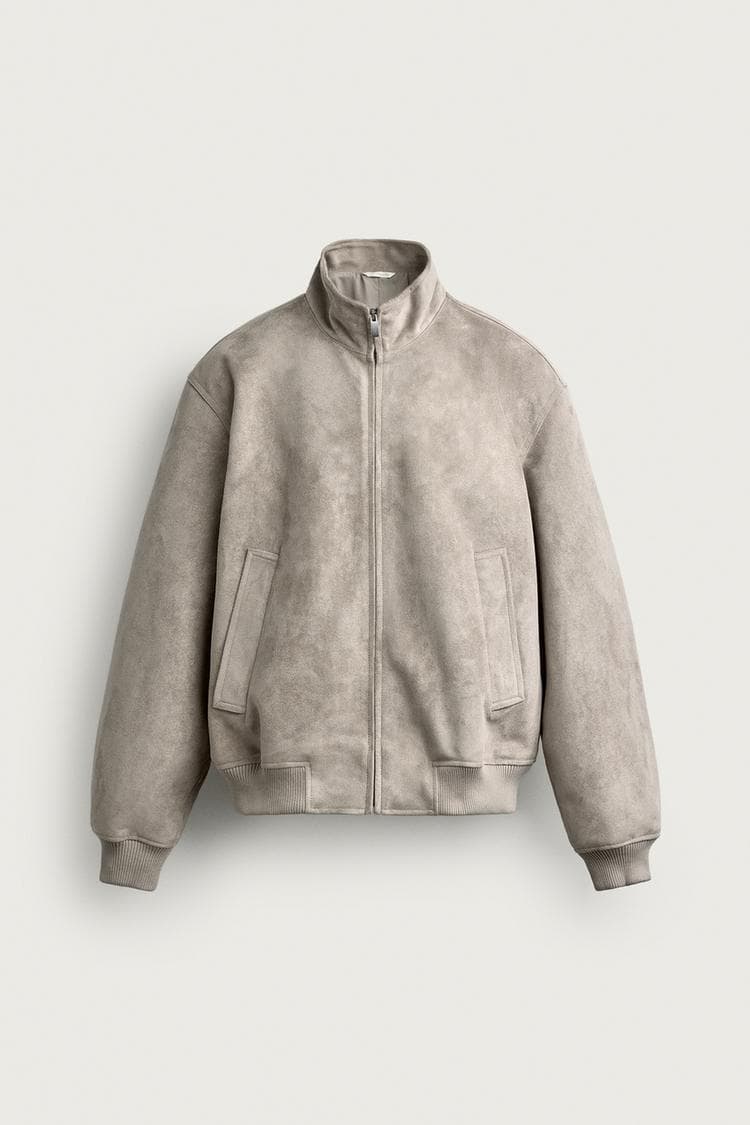 REGULAR FIT FAUX SUEDE JACKET — view 16