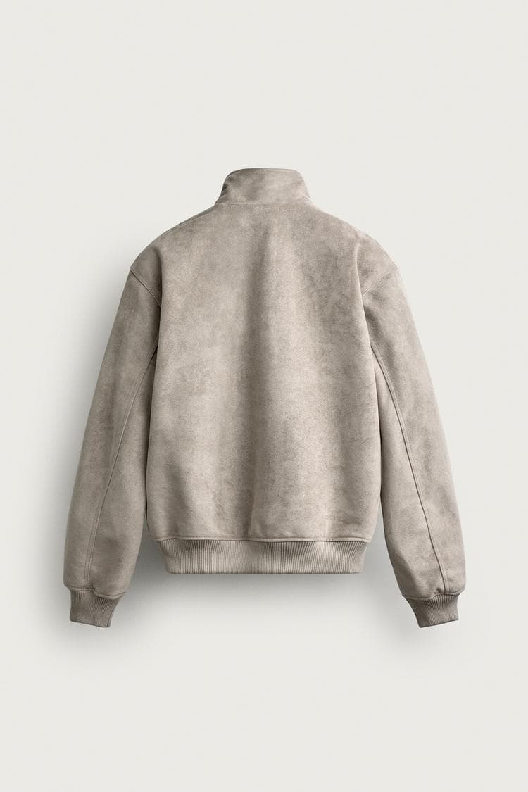 REGULAR FIT FAUX SUEDE JACKET — view 17