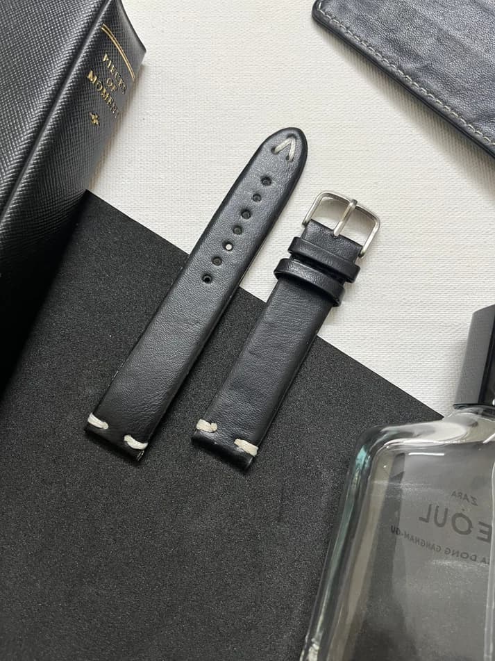 Two-Stitch Leather Watch Strap (18mm) — view 1