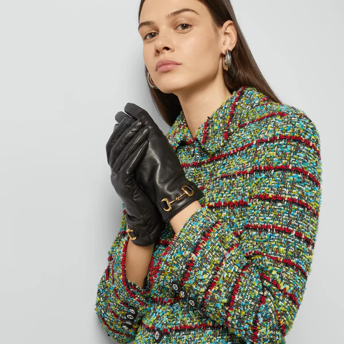 Leather gloves with Horsebit FR — view 1