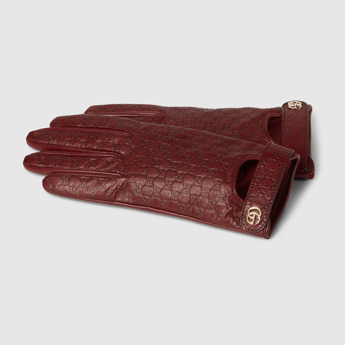 leather gloves with Double C — view 3
