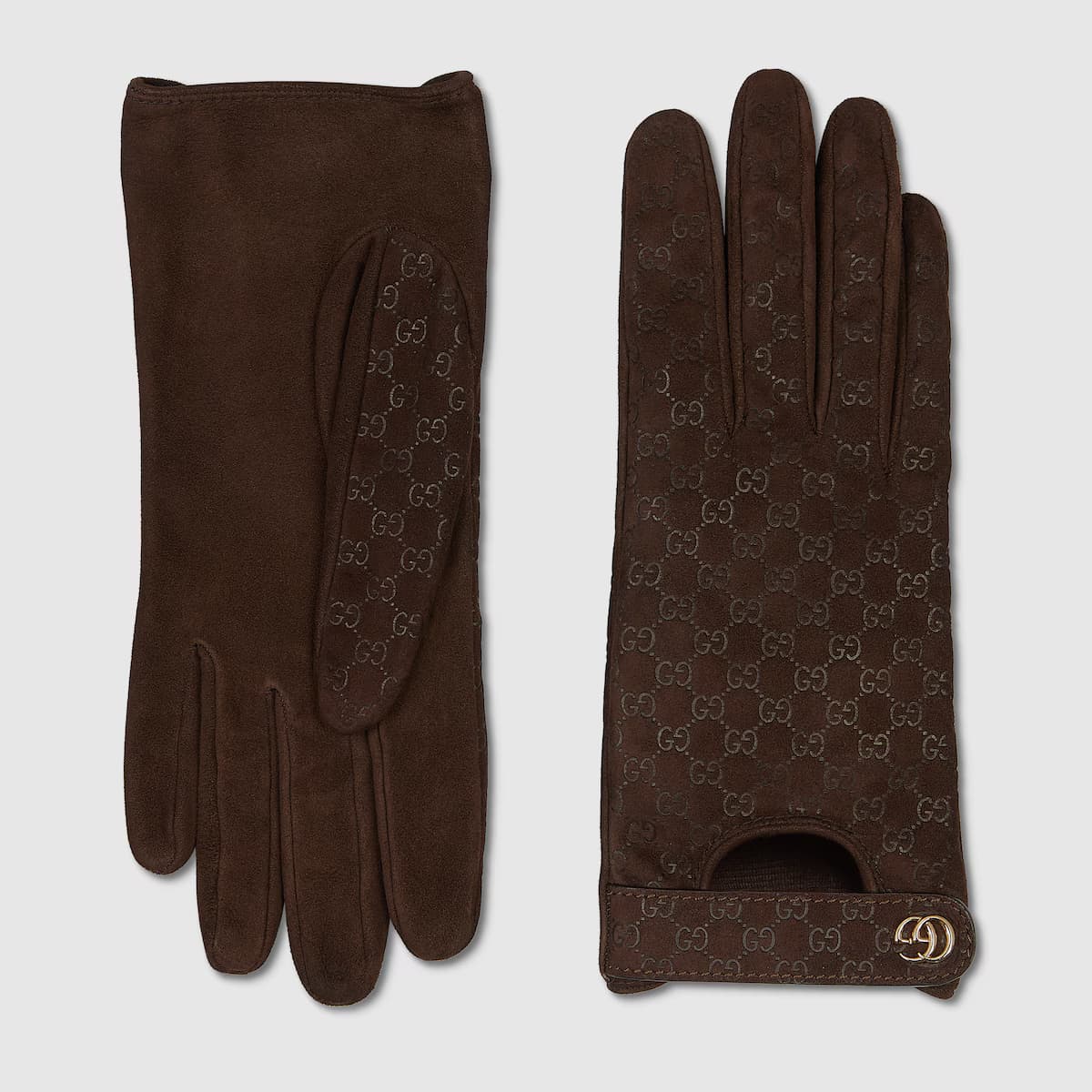 GG leather gloves with Double G — view 3
