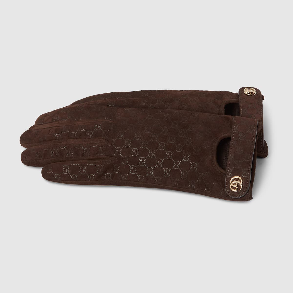 GG leather gloves with Double G — view 2