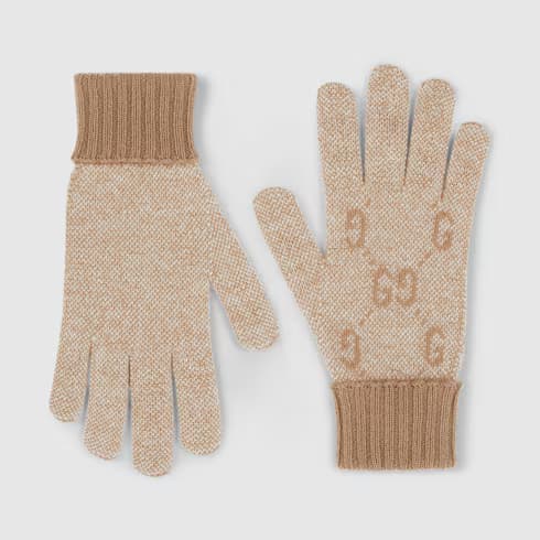 cashmere lamé gloves — view 3