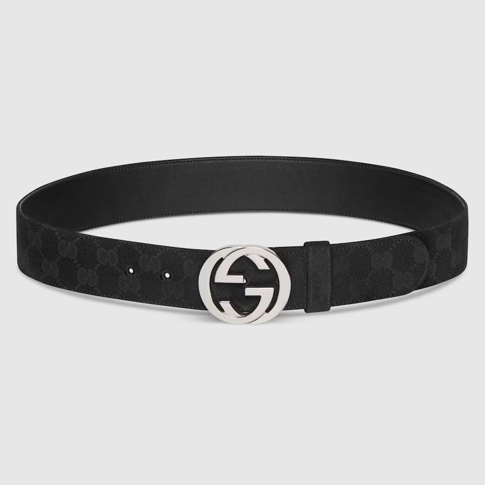 Belt with Interlocking G buckle — view 2