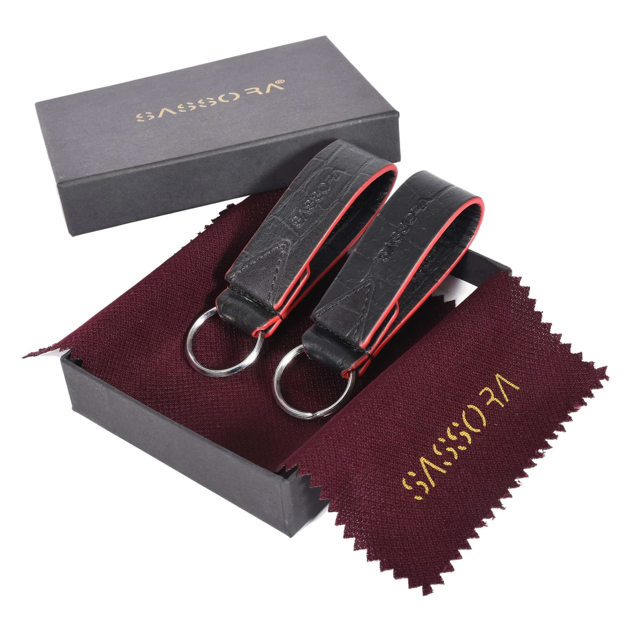 Sassora Premium Leather Keychain Power Pair-Gift For All - Pack Of 2 — view 1