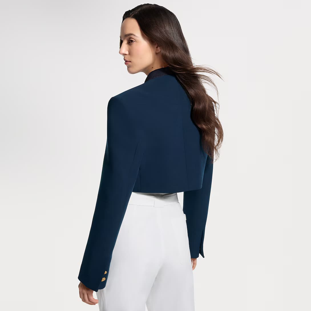 Cropped Nautical Officer Jacket — view 4