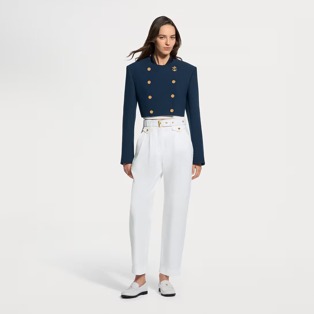 Cropped Nautical Officer Jacket — view 1