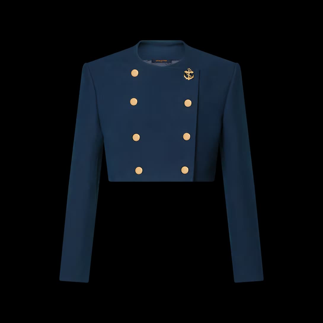 Cropped Nautical Officer Jacket — view 2