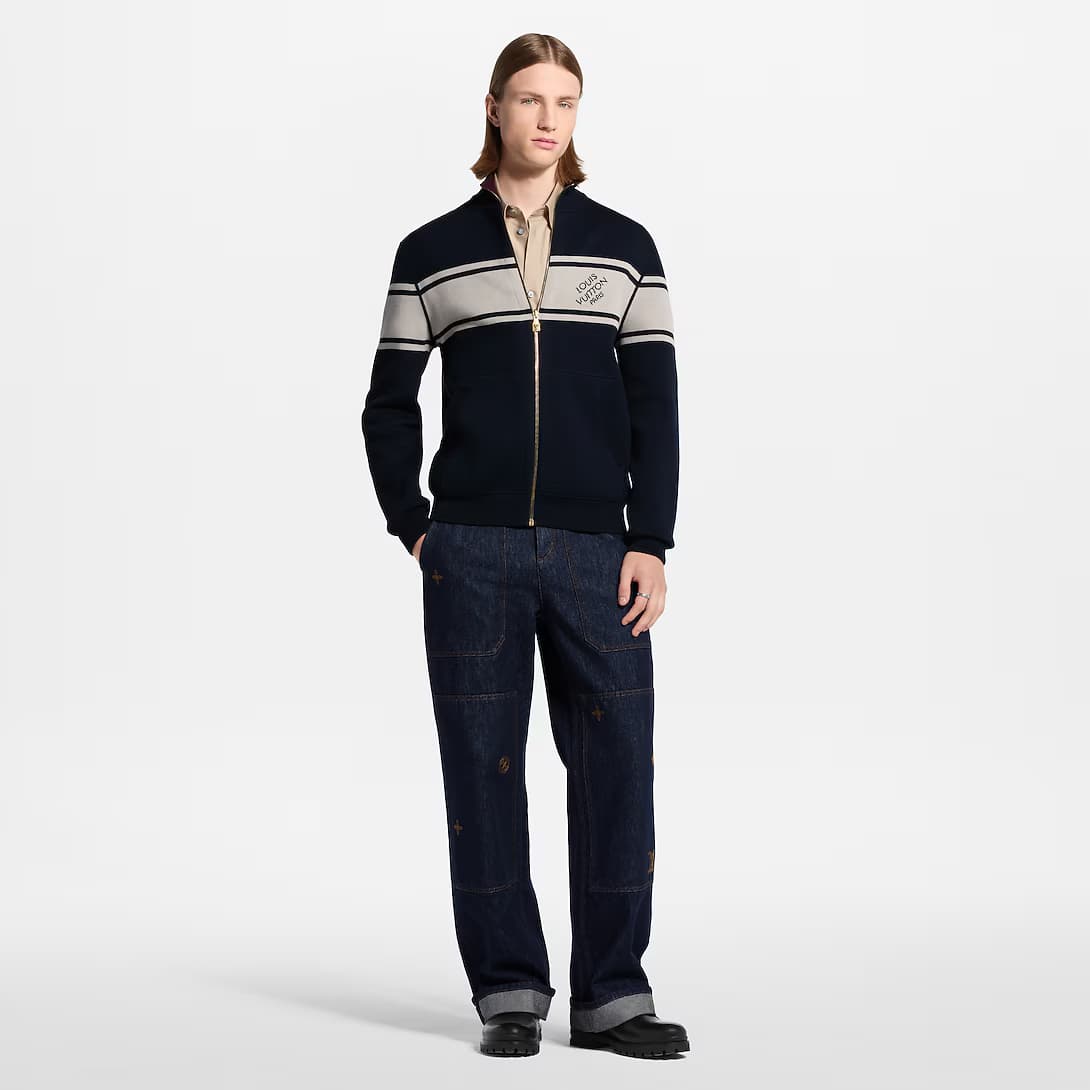 Double Face Reversible Jacquard Track Top — view 1