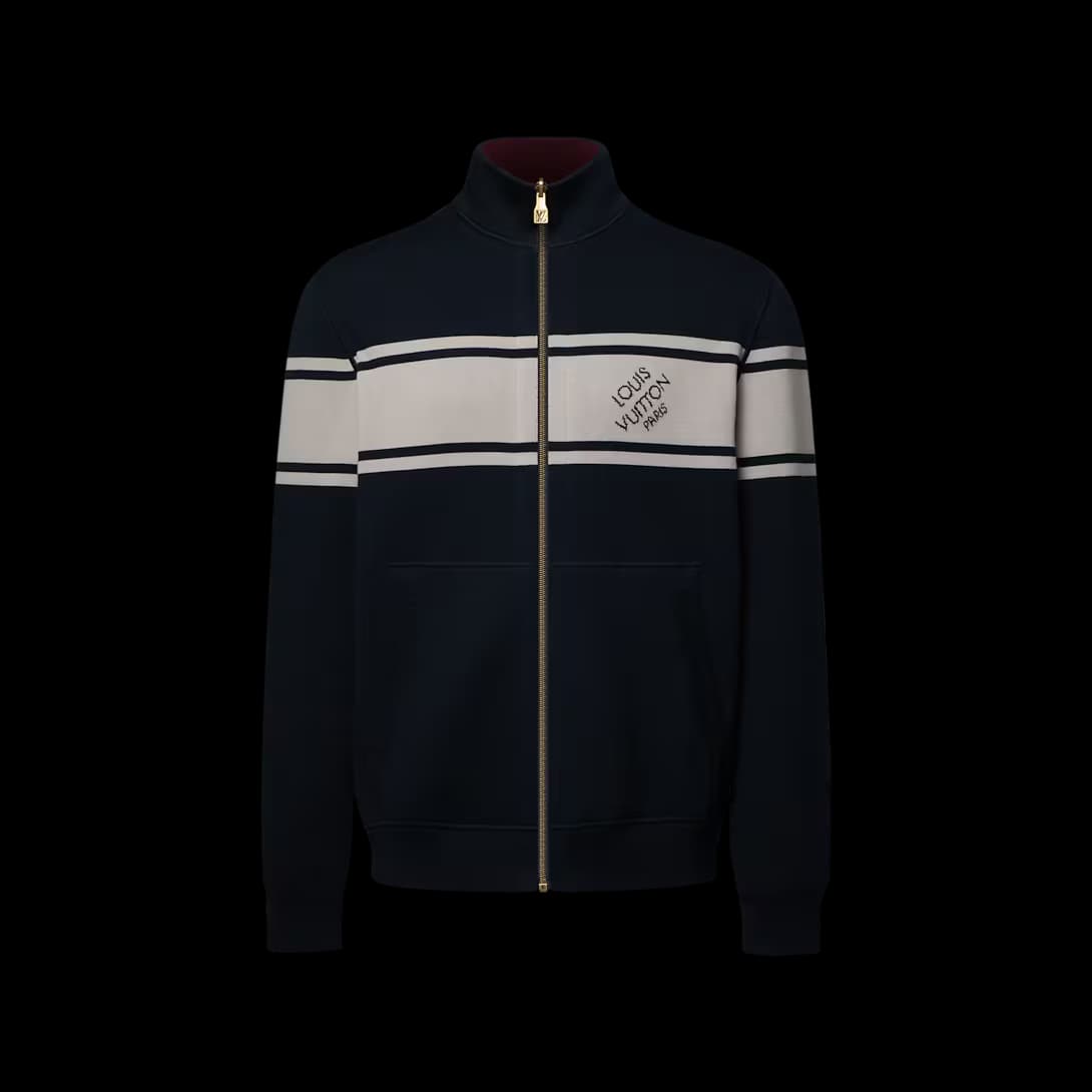Double Face Reversible Jacquard Track Top — view 2