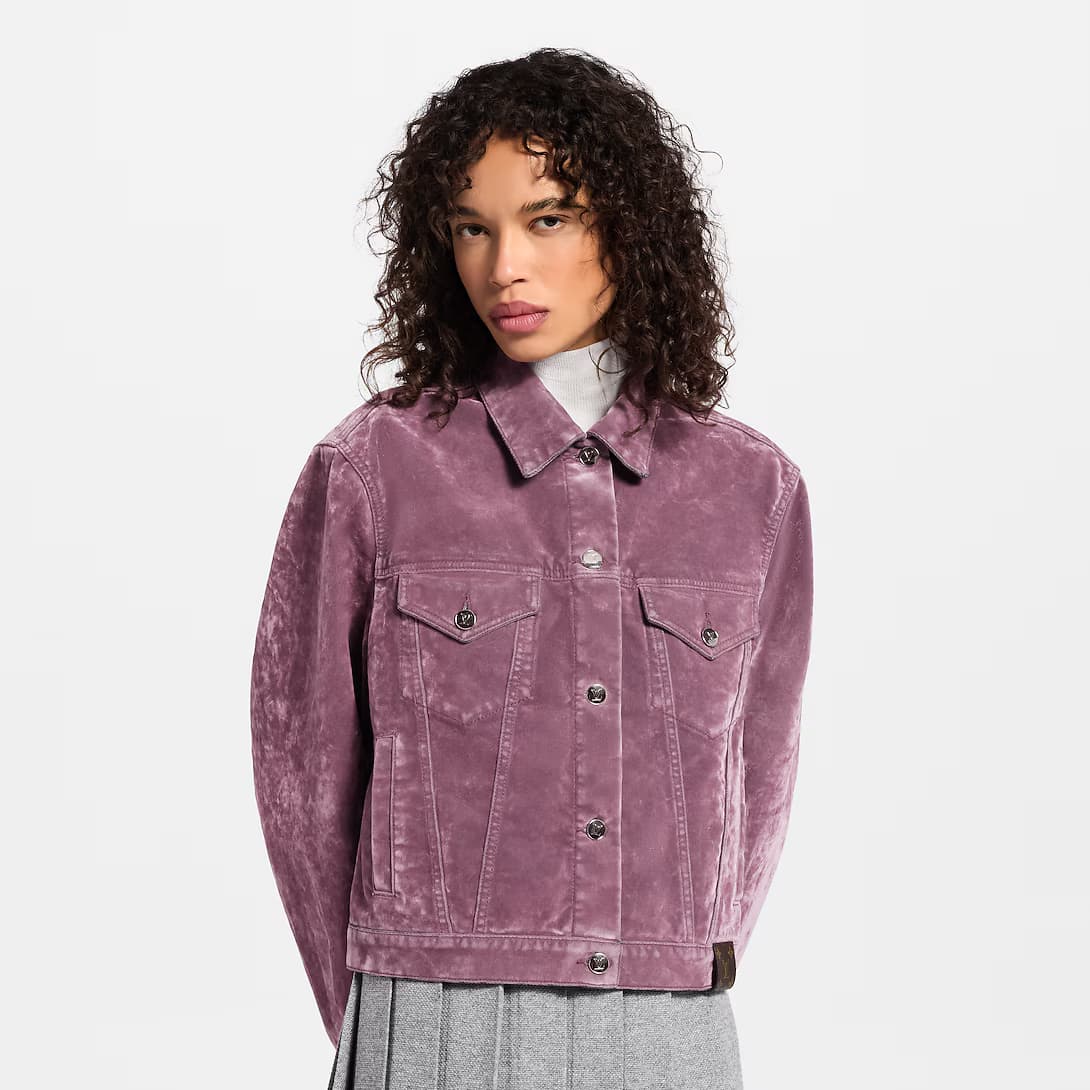 Flocked Denim Jacket — view 3