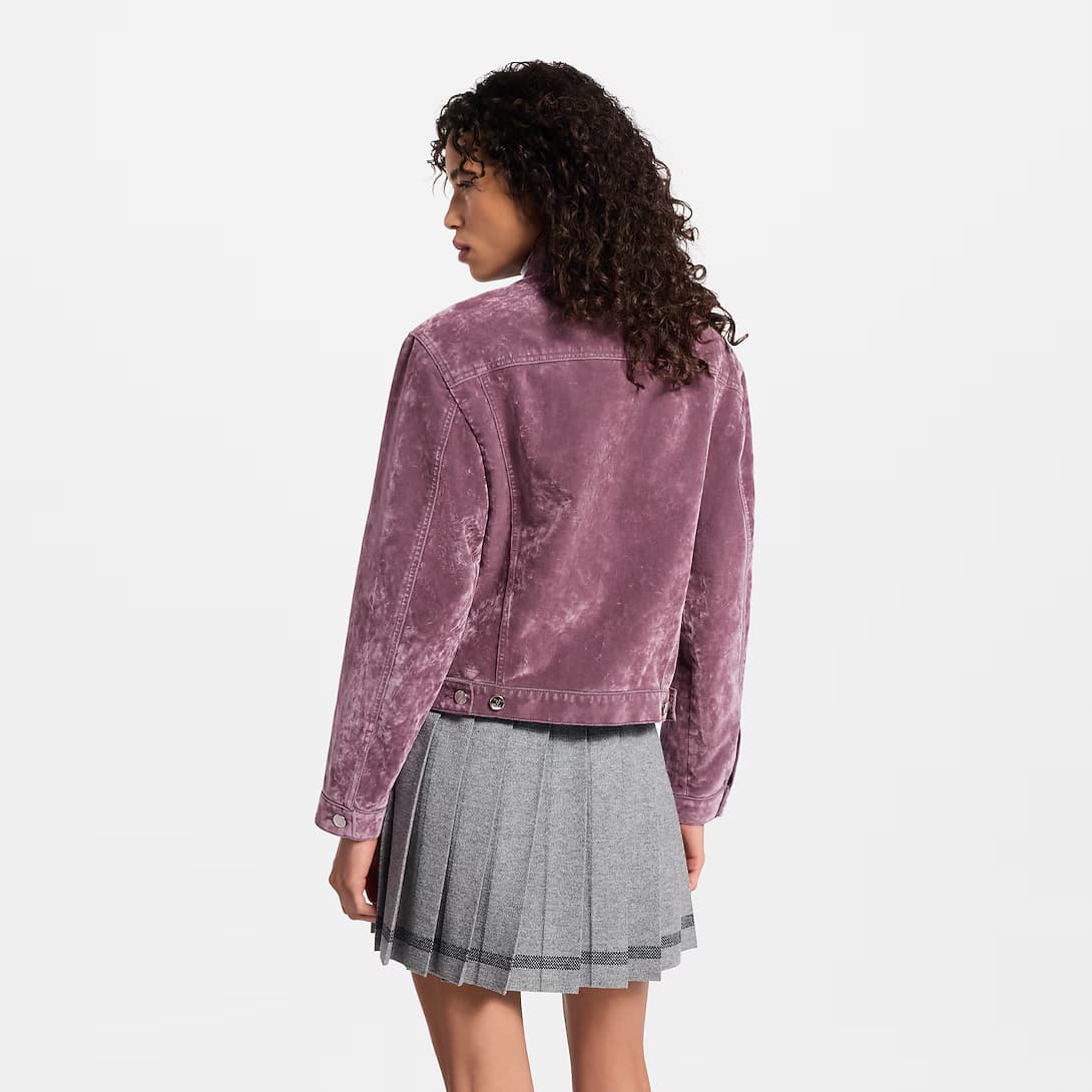Flocked Denim Jacket — view 4