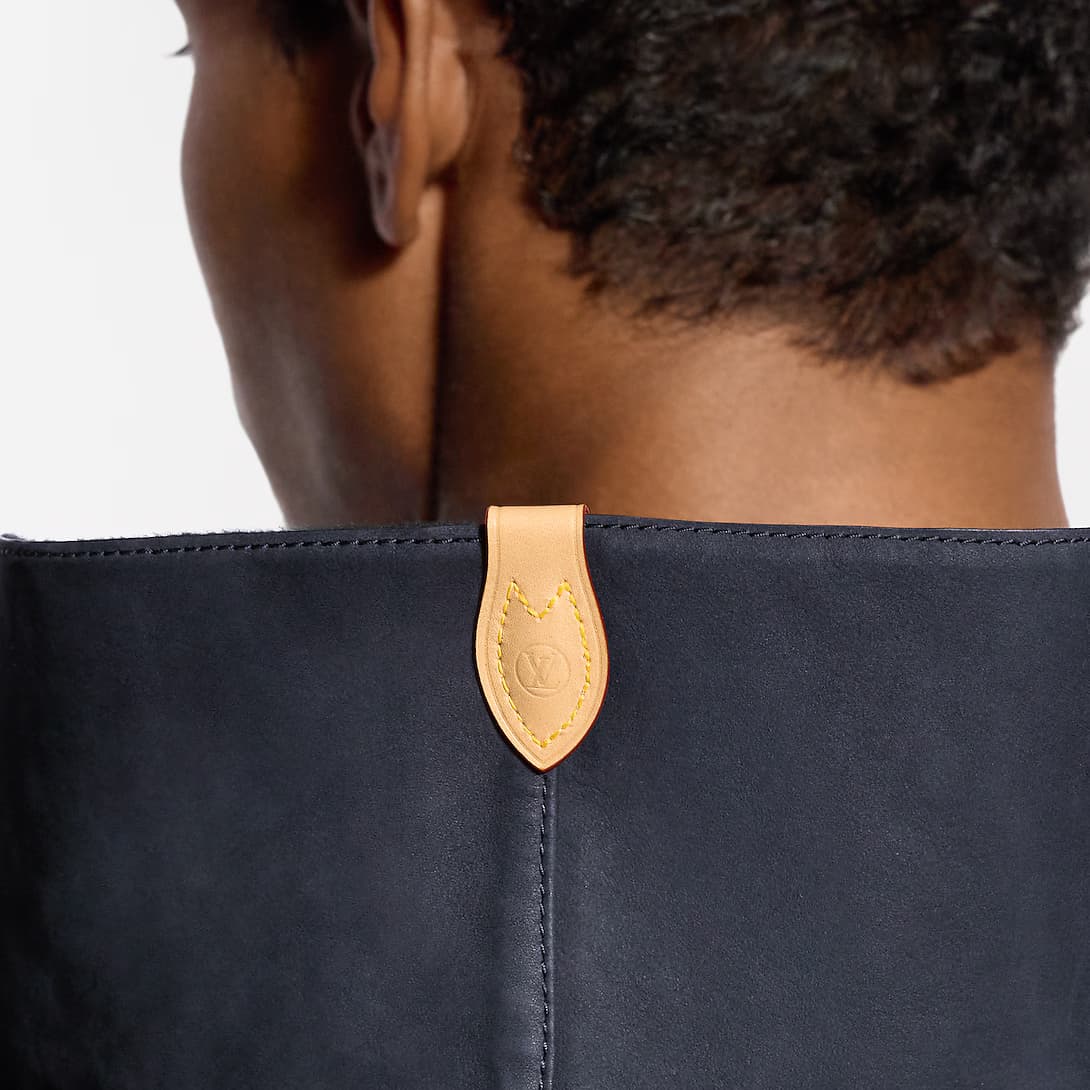 Leather Mix Hooded Blouson — view 5