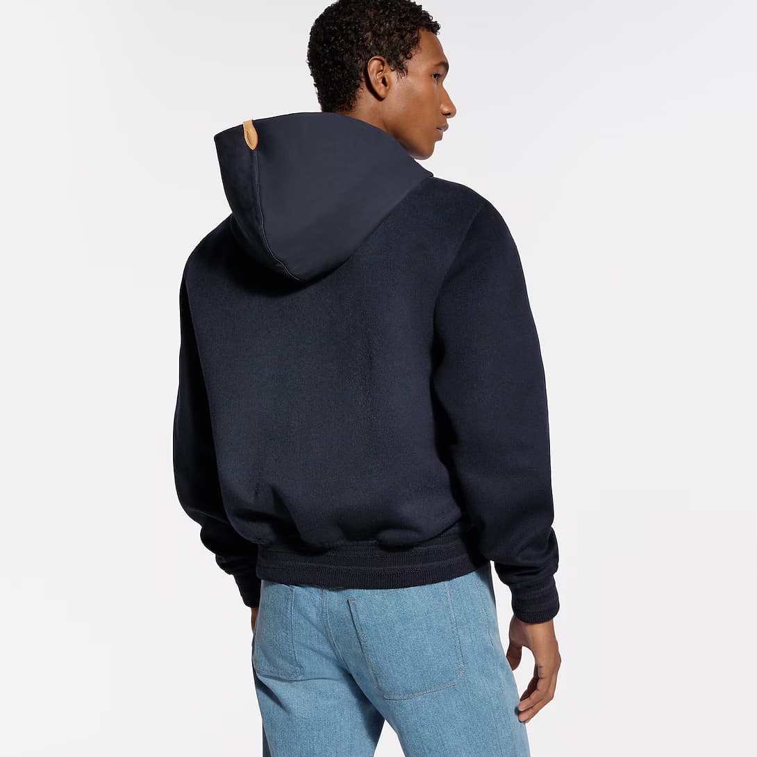 Leather Mix Hooded Blouson — view 4