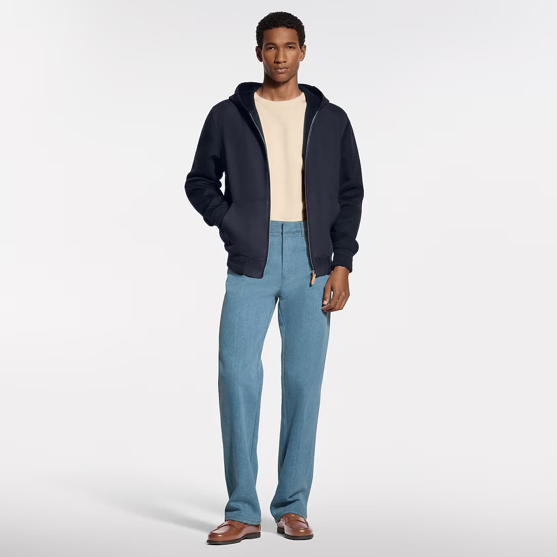 Leather Mix Hooded Blouson — view 1