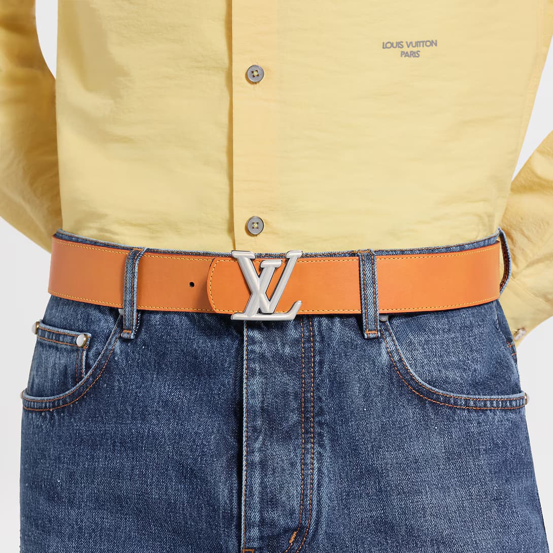 LV Dimension Monogram Reflective Denim 40mm Reversible Belt — view 6