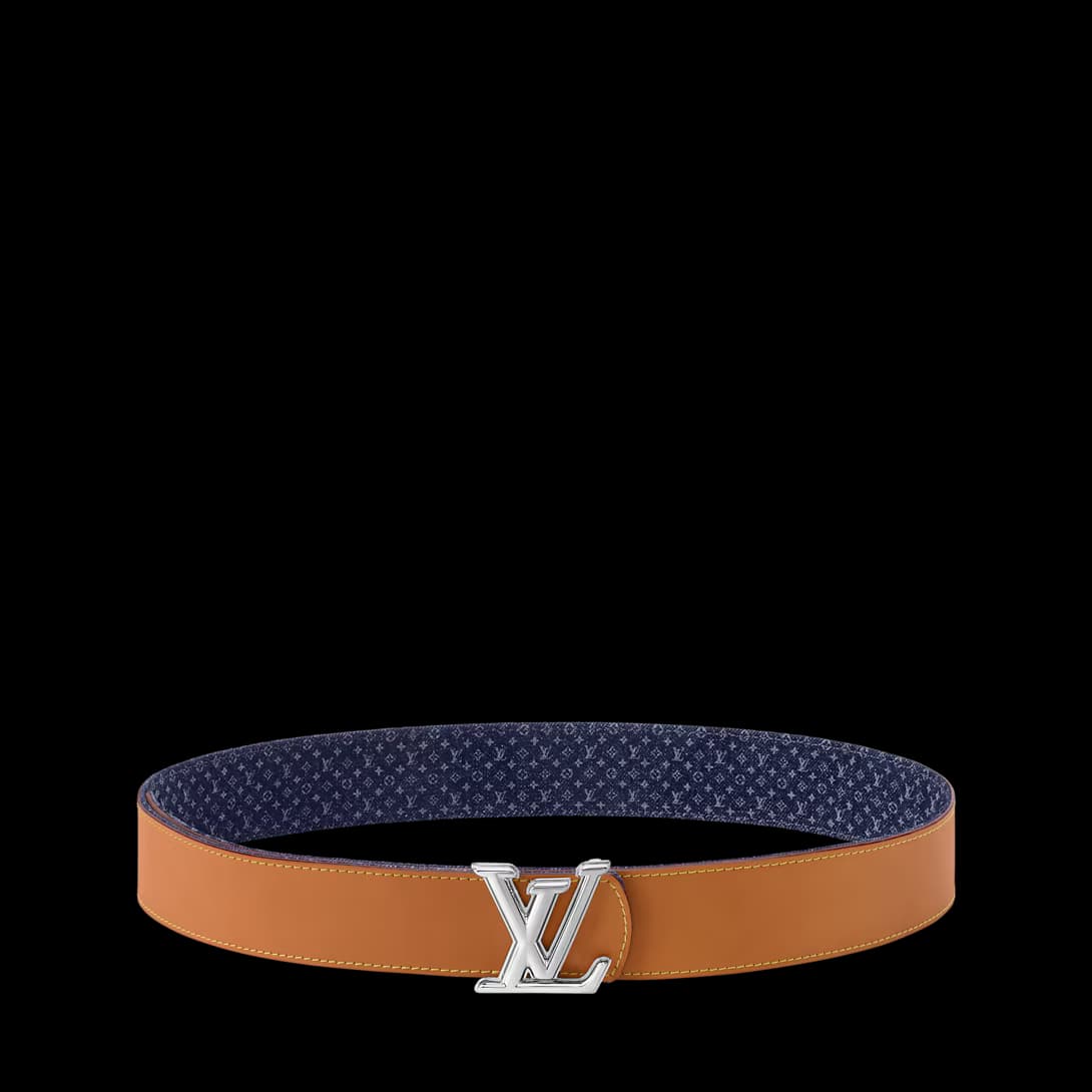 LV Dimension Monogram Reflective Denim 40mm Reversible Belt — view 5