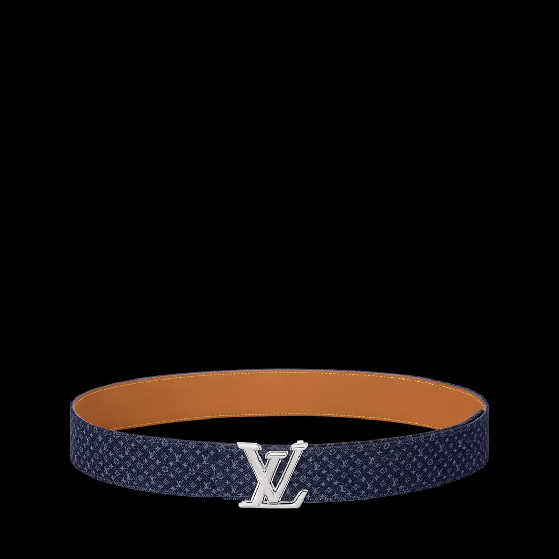 LV Dimension Monogram Reflective Denim 40mm Reversible Belt — view 2