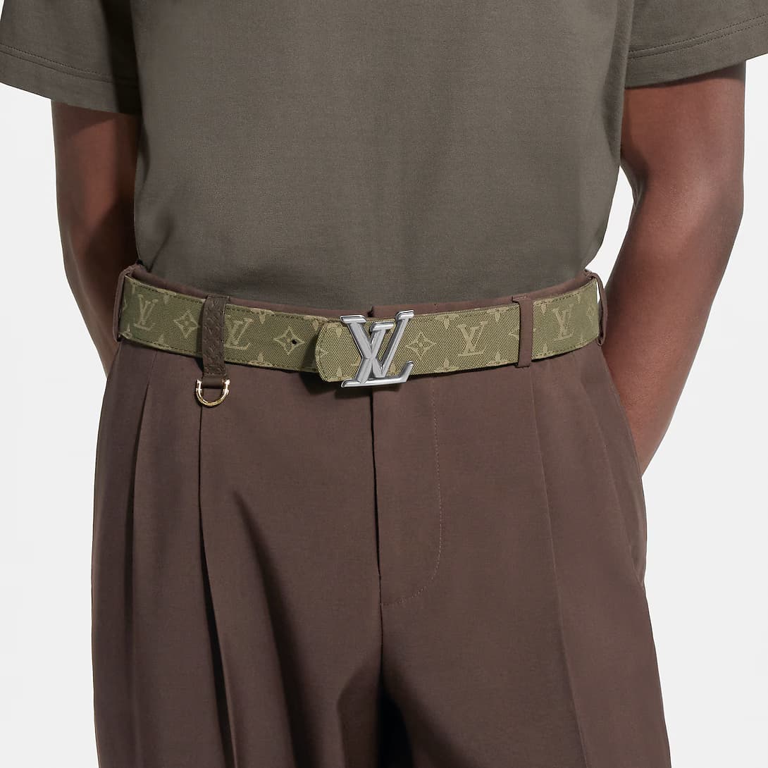 LV Dimension Monogram Surplus Cotton 40mm Reversible Belt — view 5
