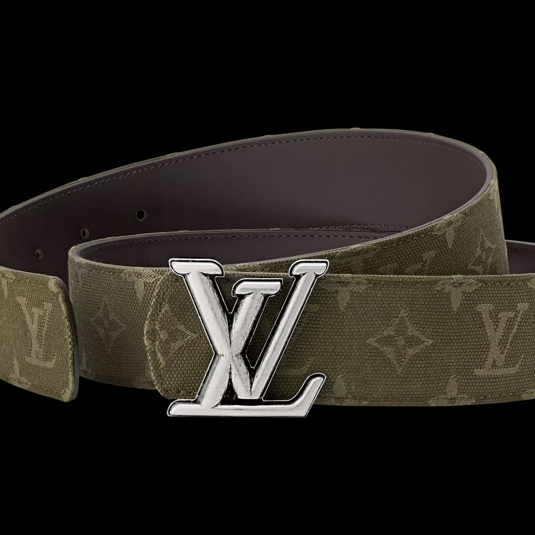 LV Dimension Monogram Surplus Cotton 40mm Reversible Belt — view 3