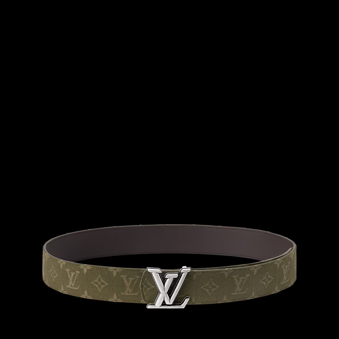 LV Dimension Monogram Surplus Cotton 40mm Reversible Belt — view 2