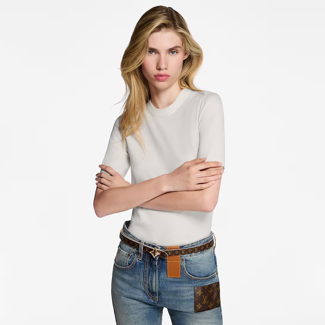 LV Flowergram 20mm Reversible Belt — view 5