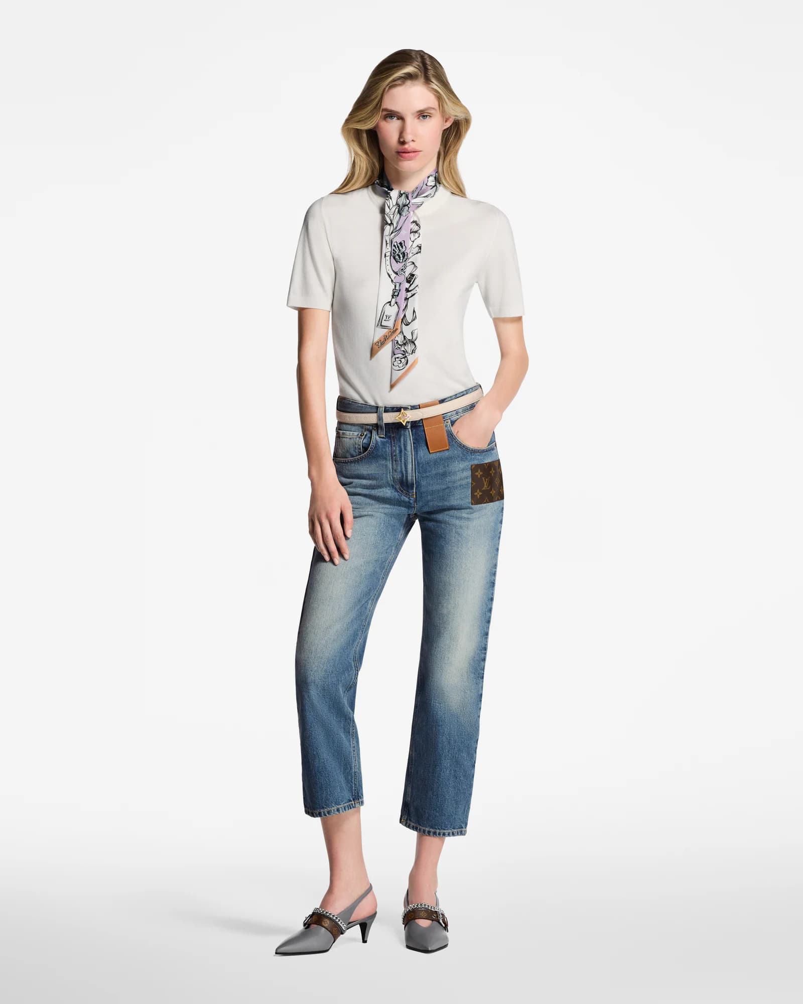 LV Flowergram 20mm Reversible Belt — view 6