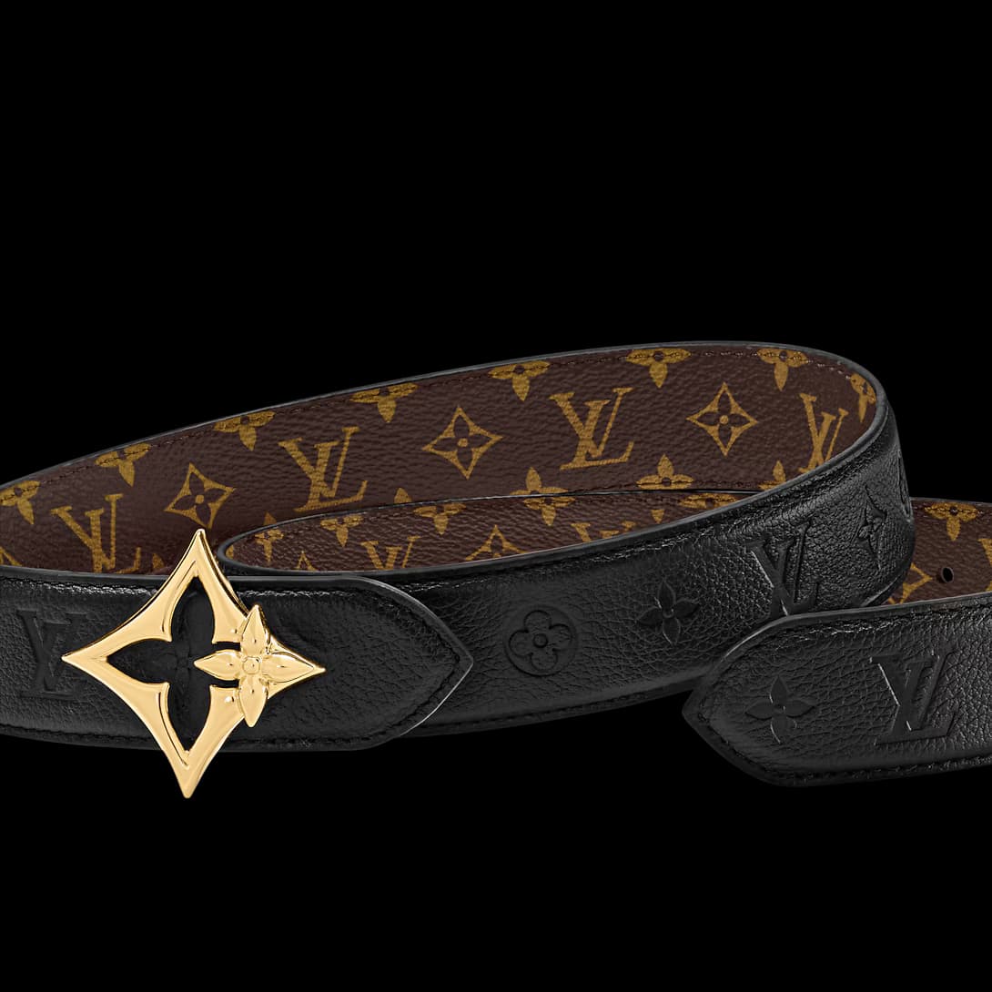 LV Flowergram 30mm Reversible Belt — view 3