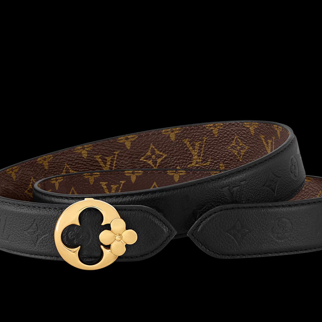 LV Flowergram Round 30mm Reversible Belt — view 3