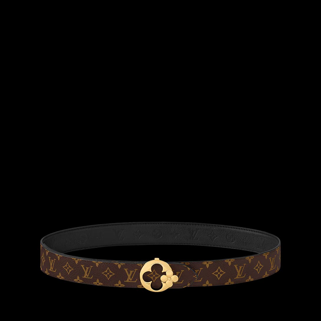 LV Flowergram Round 30mm Reversible Belt — view 4