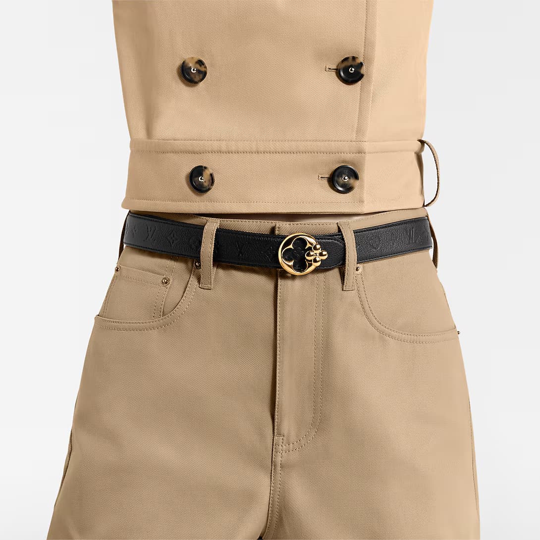 LV Flowergram Round 30mm Reversible Belt — view 1