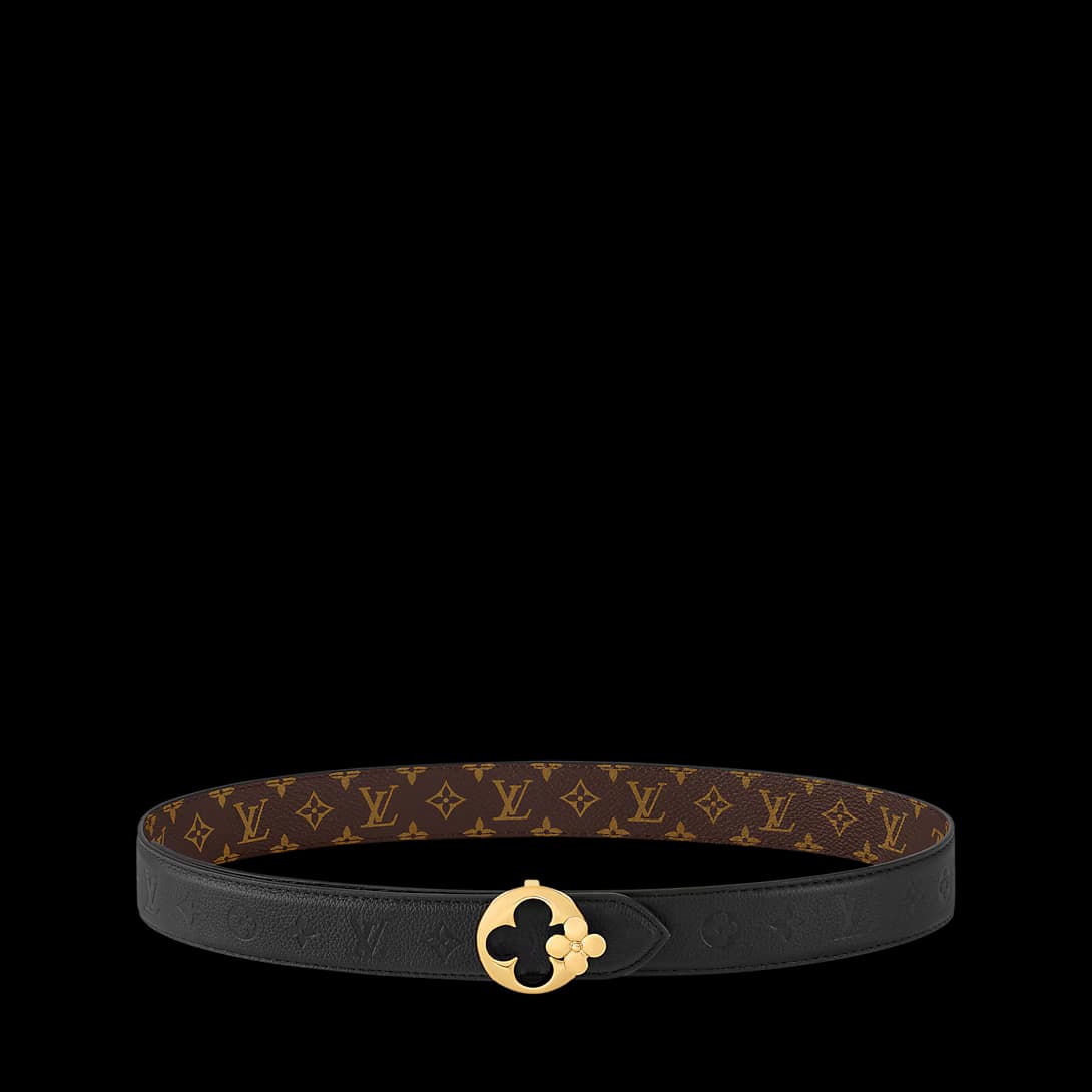 LV Flowergram Round 30mm Reversible Belt — view 2