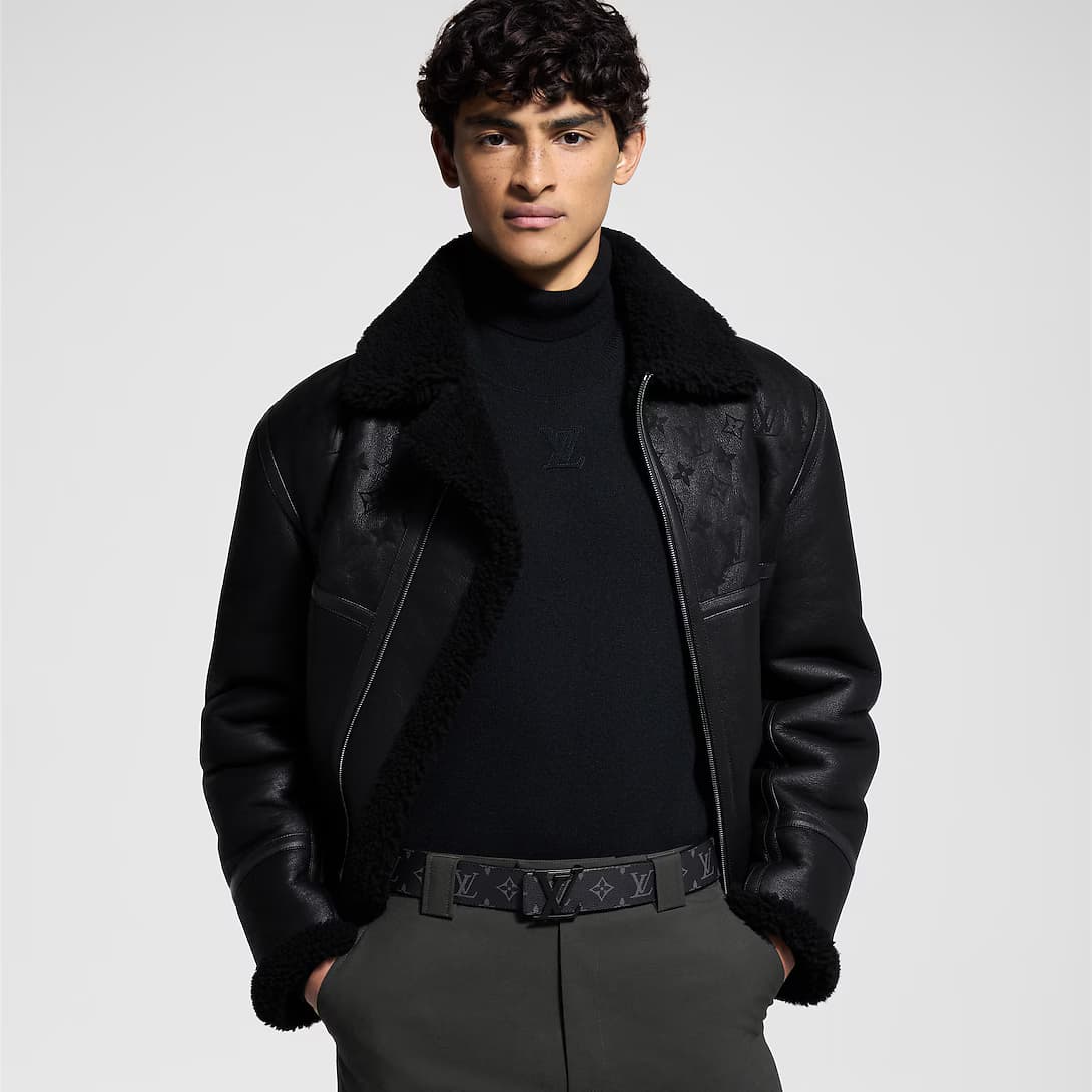 LV Initiales 40mm Matte Black Belt — view 1