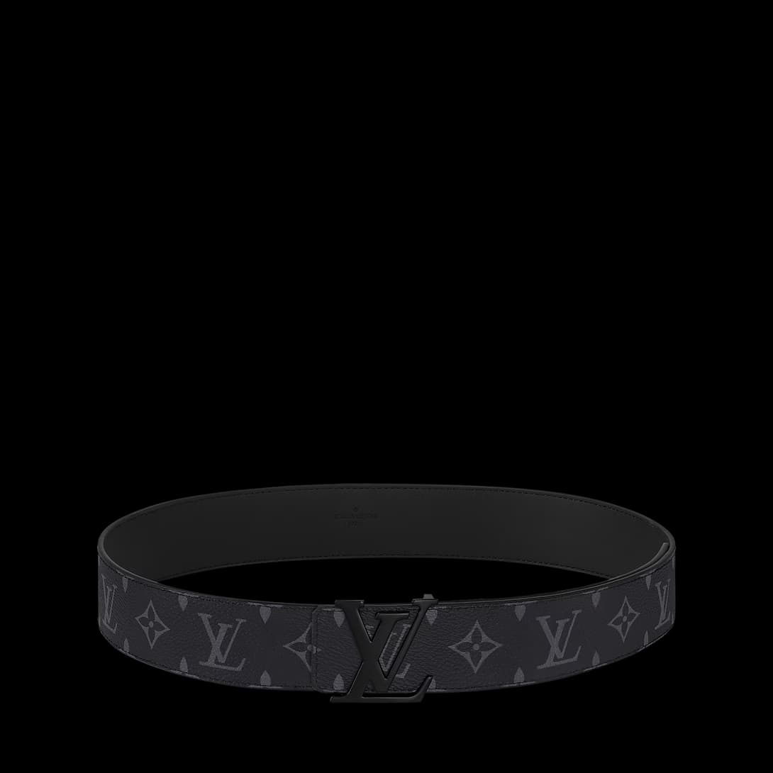 LV Initiales 40mm Matte Black Belt — view 2