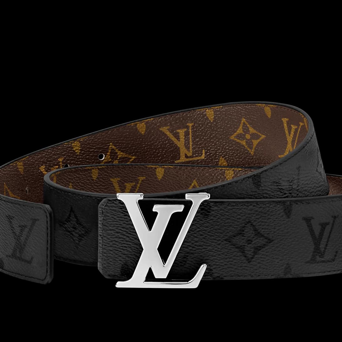 LV initiales Monogram Midnight 40mm Reversible Belt — view 3