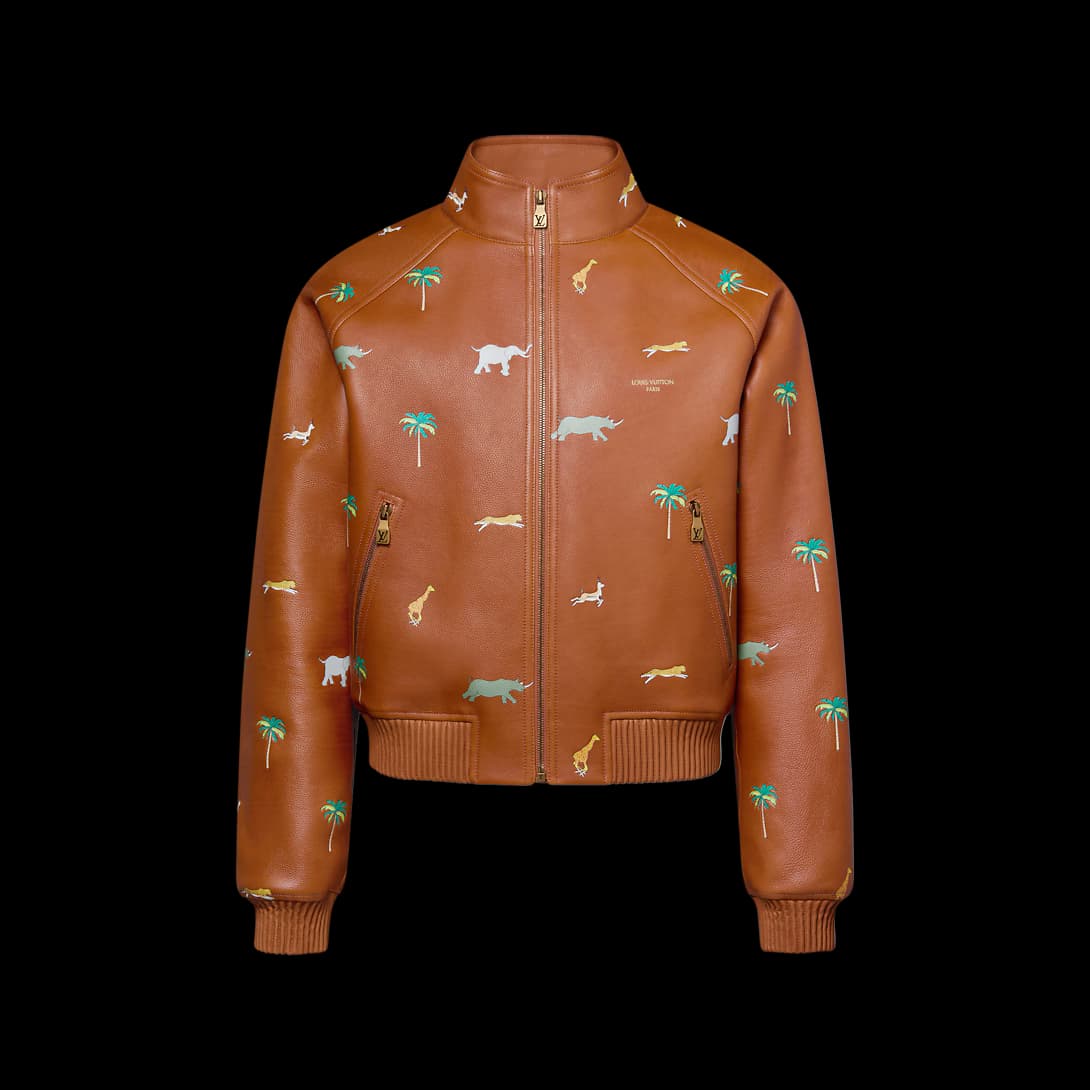 Made To Order LV x The Darjeeling Limited Printed Leather Blouson — view 2