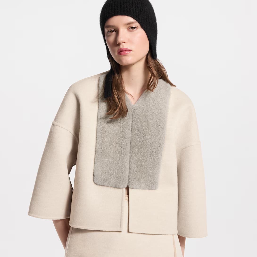 Mink Insert Cape Jacket — view 3