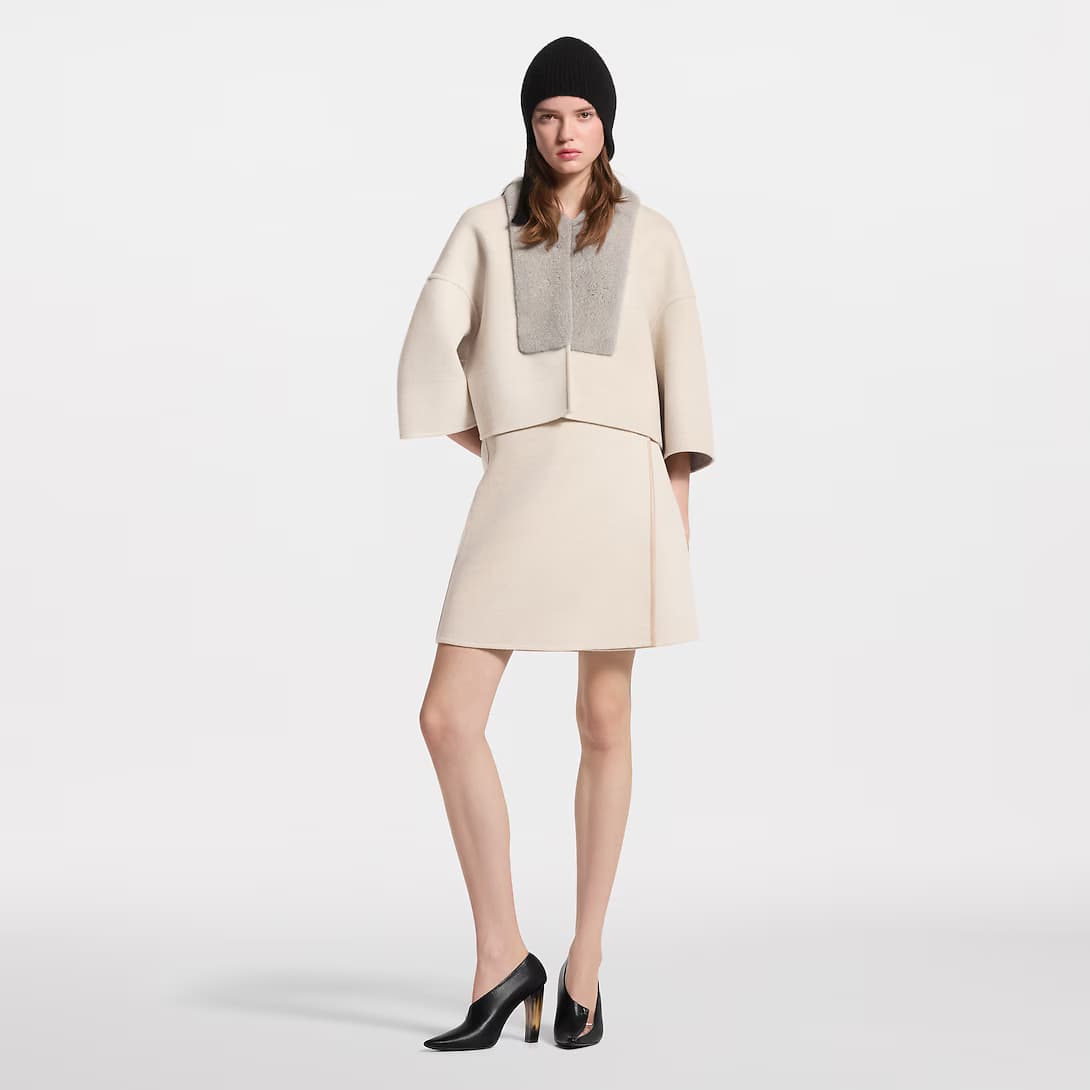 Mink Insert Cape Jacket — view 1