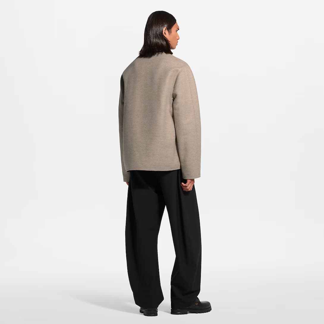 Monogram Double Face Collarless Jacket — view 5