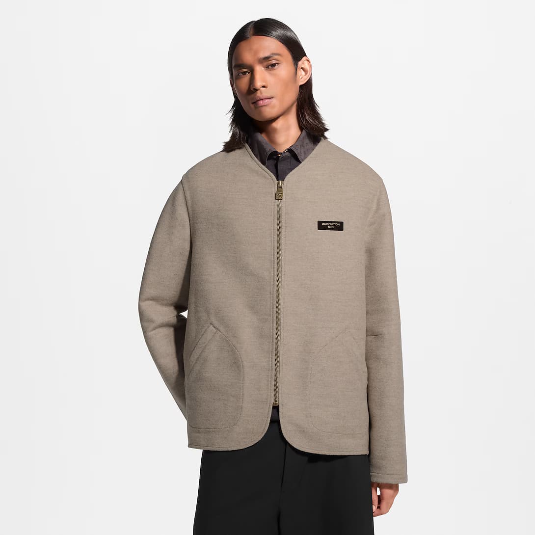 Monogram Double Face Collarless Jacket — view 3