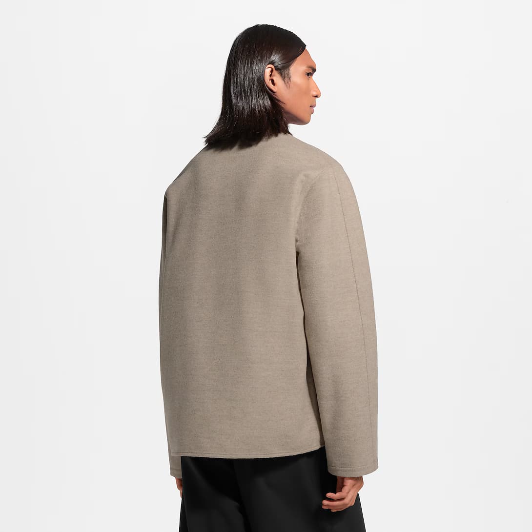 Monogram Double Face Collarless Jacket — view 4