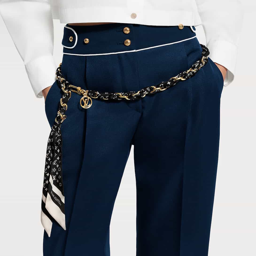 Monogram Silhouette Foulard Tresse Belt