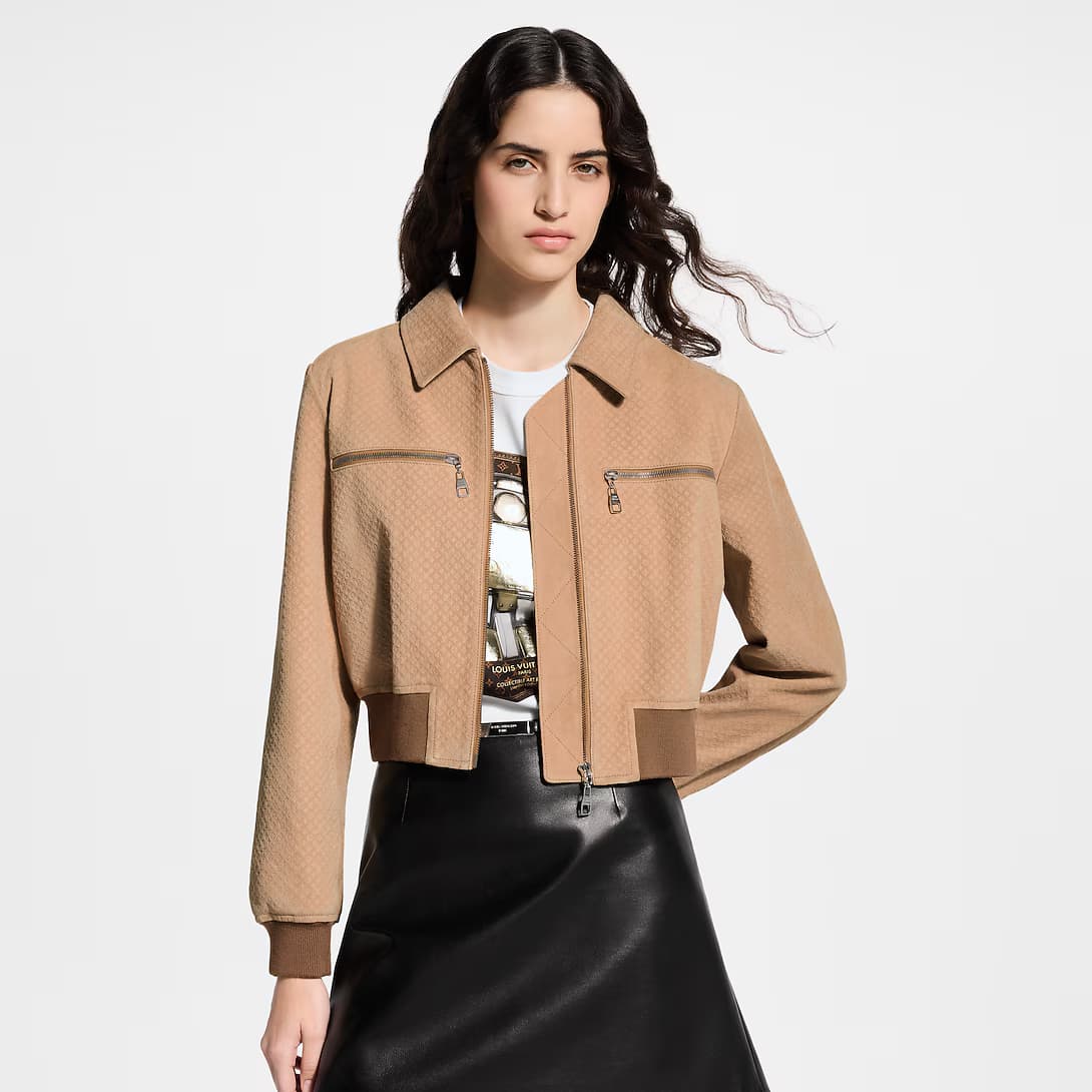 Nanogram Suede Bomber Jacket — view 3