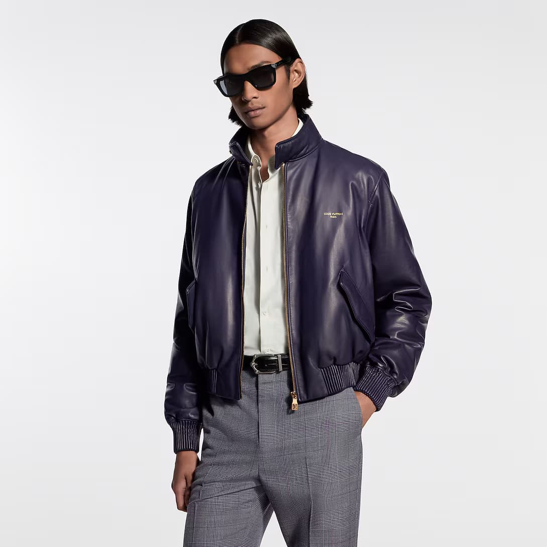 Padded Leather Blouson — view 3